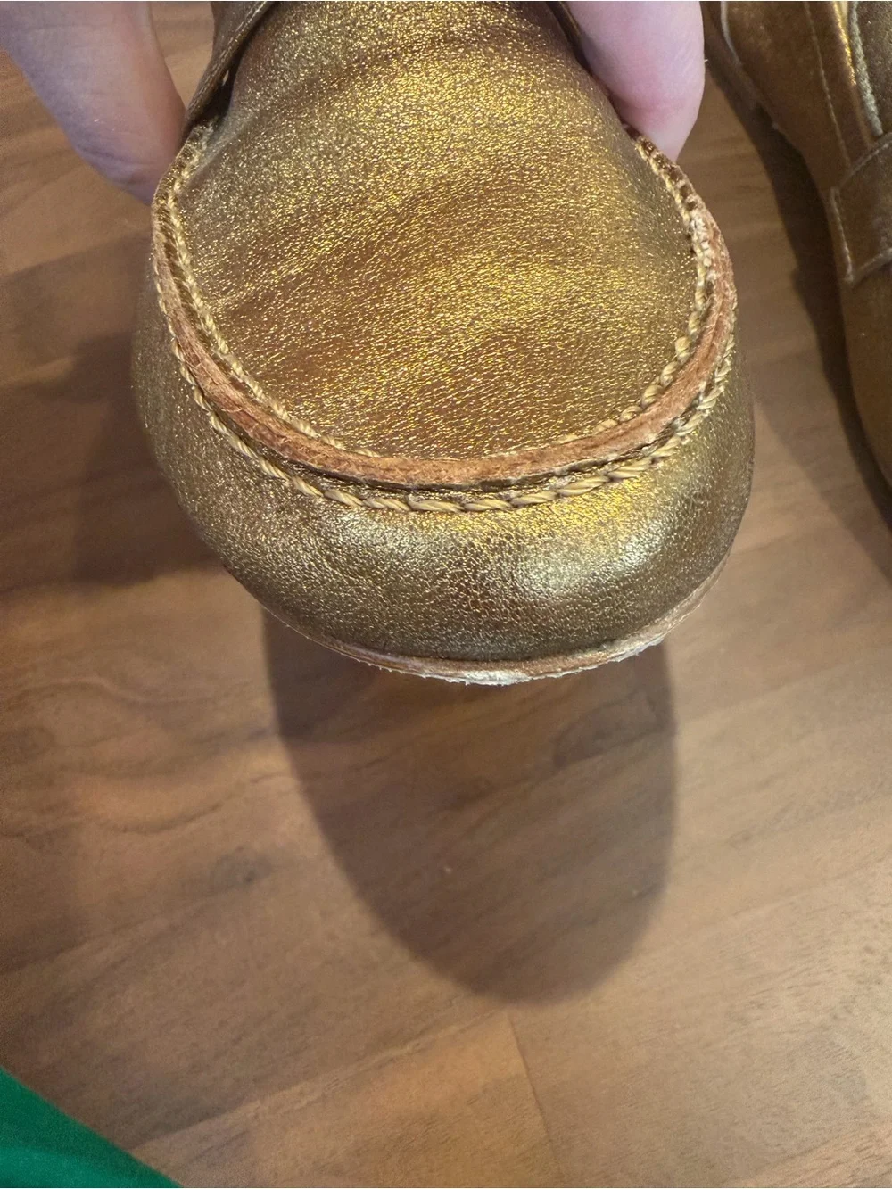 Metallic Jamie Haller Gold/Bronze Penny Loafers